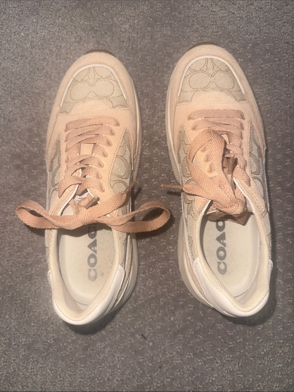 Coach Beige and Cream Women's Sneakers